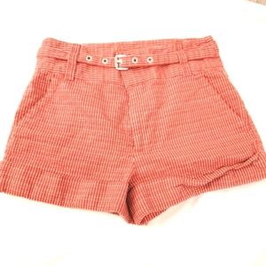 Marc Jacobs Red and White Size 2 Checkered Shorts